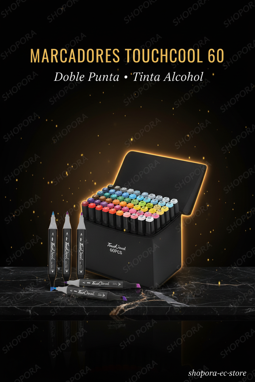 Marcadores TouchCool 60 Colores - Premium Dark Luxury