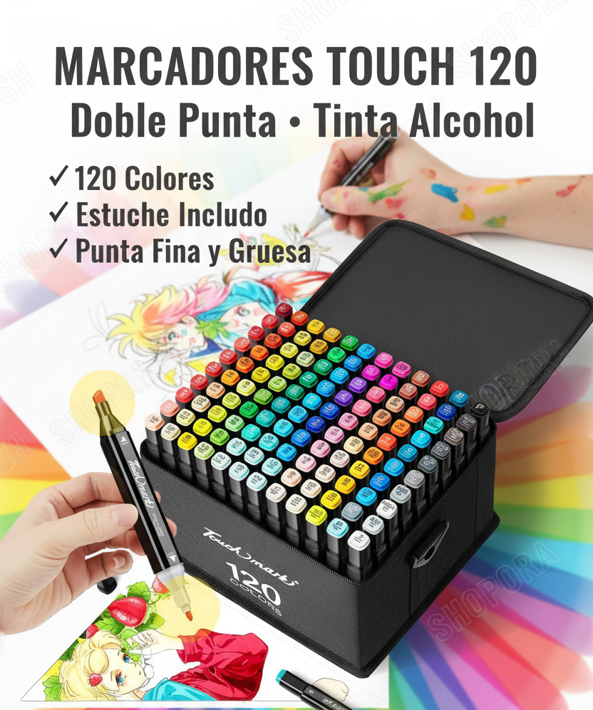 Marcadores Touch 120 Colores - Anuncio Cinematográfico $35.99