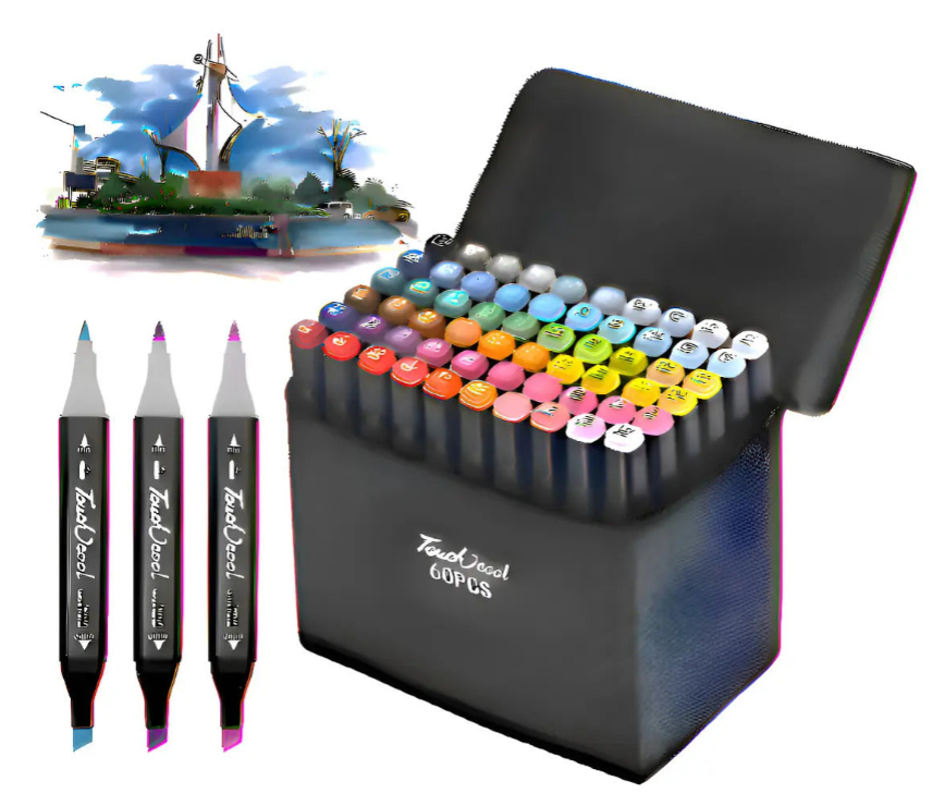 Marcadores TouchCool 60 Colores - Foto Original