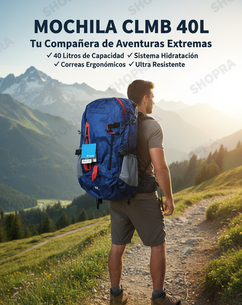 Mochila CLMB 40L SHOPORA en montaña - senderismo - $59.99 Envio GRATIS Ecuador