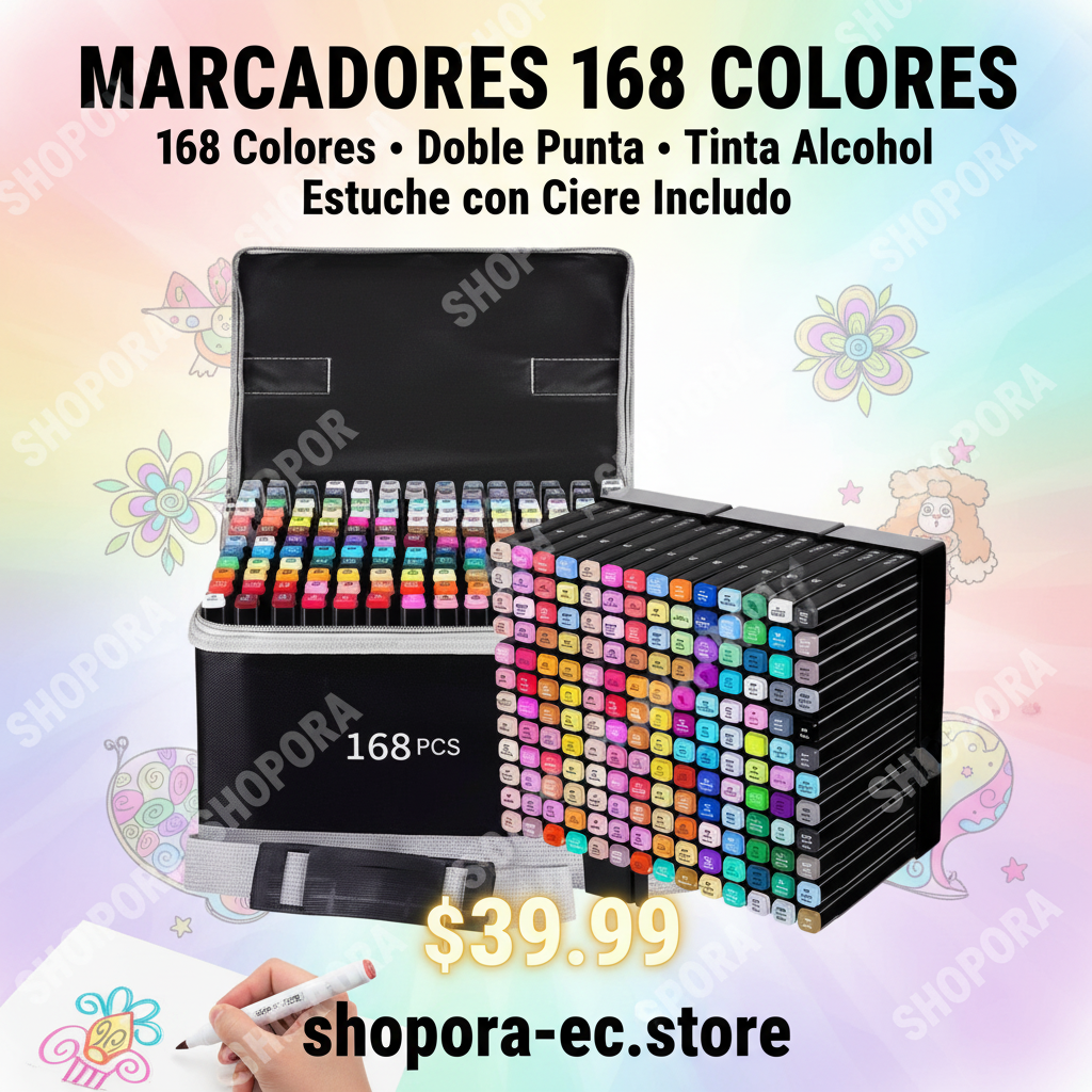 Marcadores 168 Colores - Redes Sociales $39.99