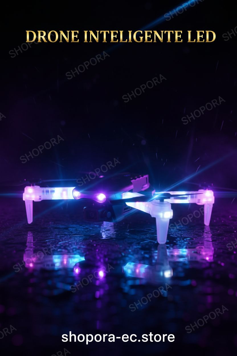 Drone Inteligente LED plegable luces multicolor - imagen premium