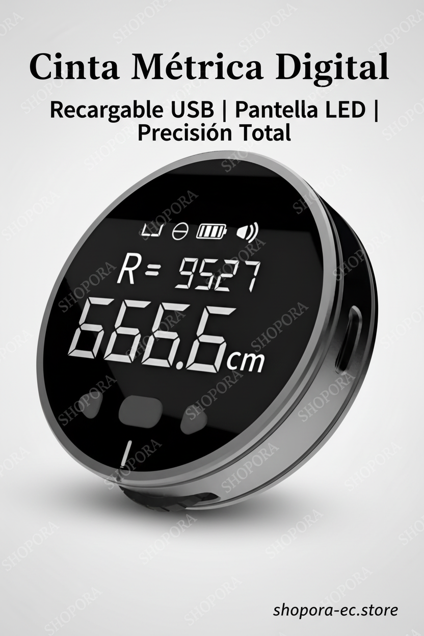 Cinta Métrica Digital Recargable — Imagen Premium