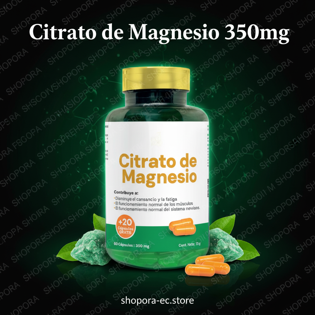 Citrato de Magnesio 350mg — Fotografía Premium de Lujo SHOPORA