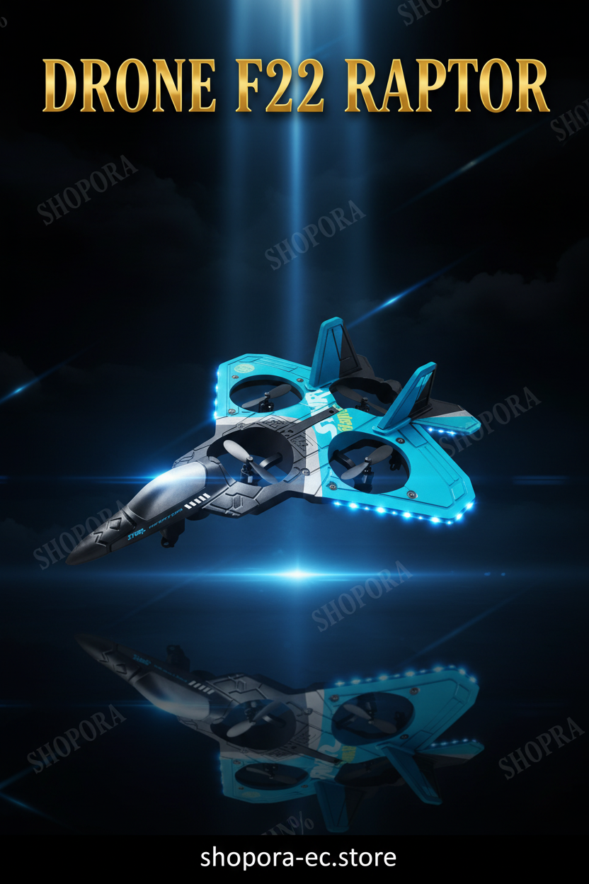 Drone Avión F22 Raptor RC control remoto - imagen premium cinematográfica