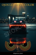 Ojos LED multicolor para parabrisas trasero - imagen premium cinematográfica