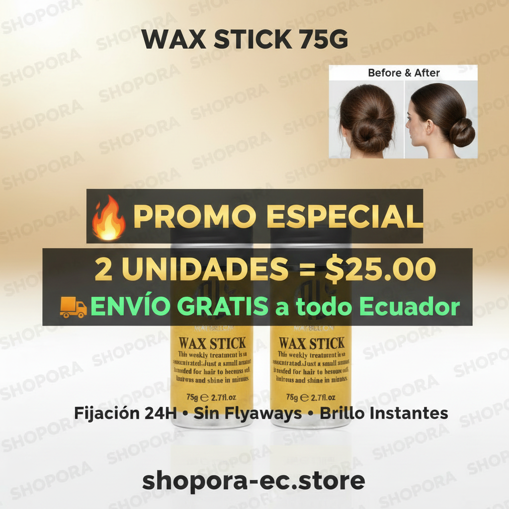 Wax Stick 75g SHOPORA promo 2 unidades $25 envio gratis Ecuador