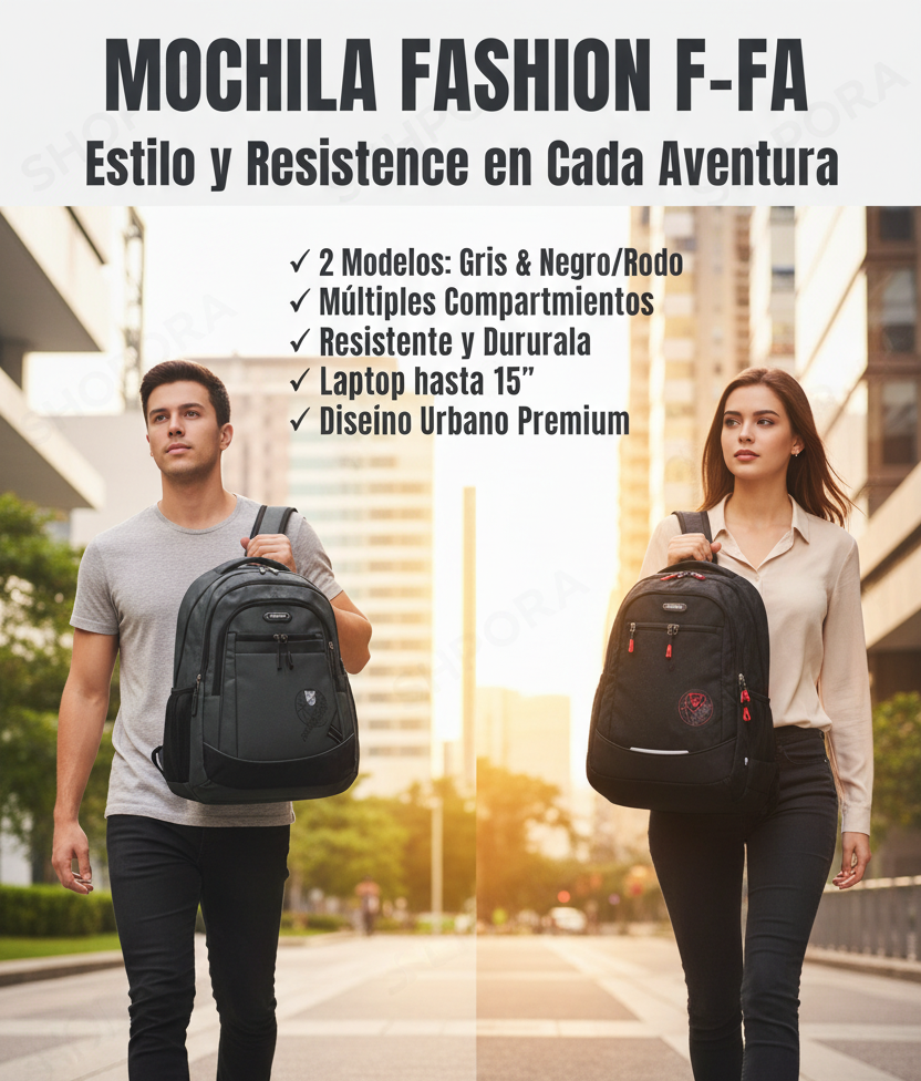 Mochila Fashion F-FA SHOPORA estudiante profesional ciudad