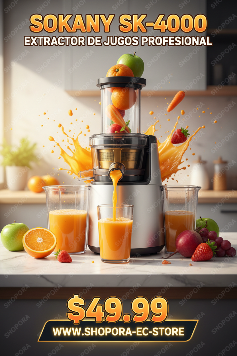 Anuncio SOKANY SK-4000 Extractor de Jugos Profesional $49.99 SHOPORA