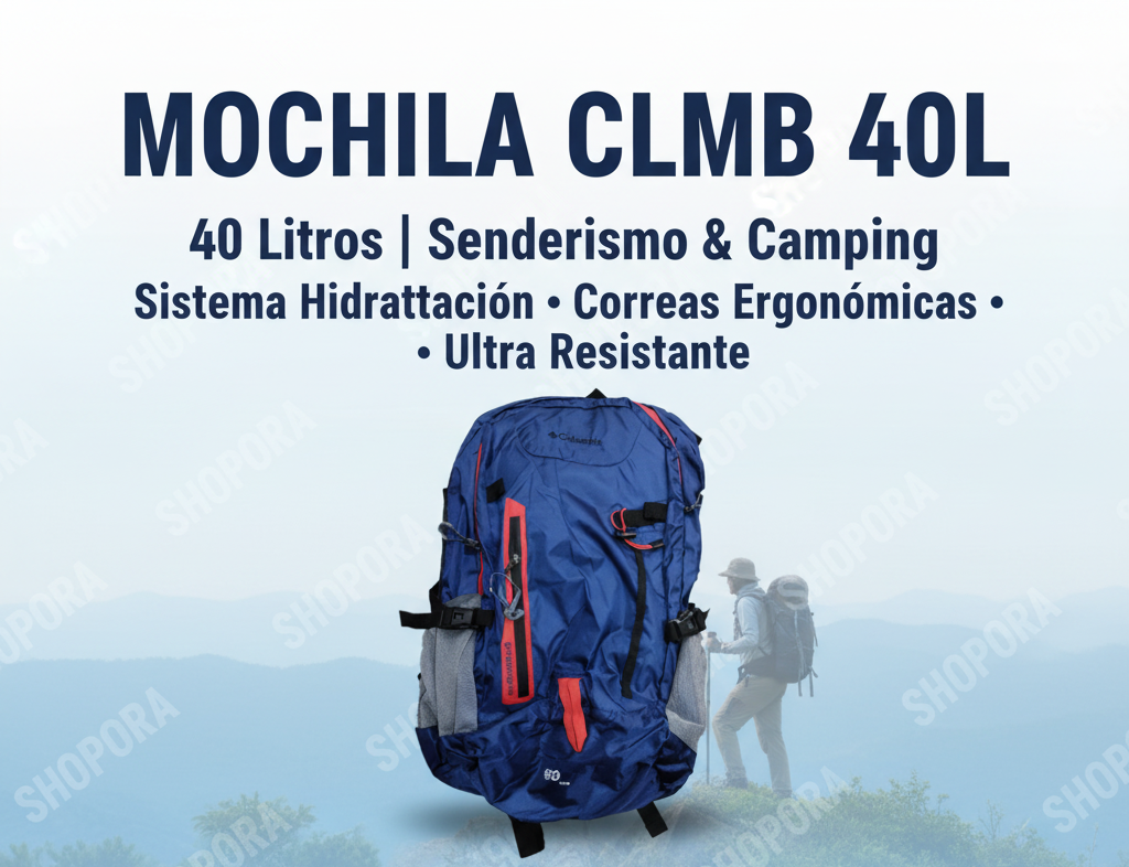 Mochila CLMB 40 Litros SHOPORA aventura outdoor - shopora-ec.store
