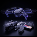Dron E88 Pro Plegable con Cámara 4K - Foto Premium Fondo Oscuro
