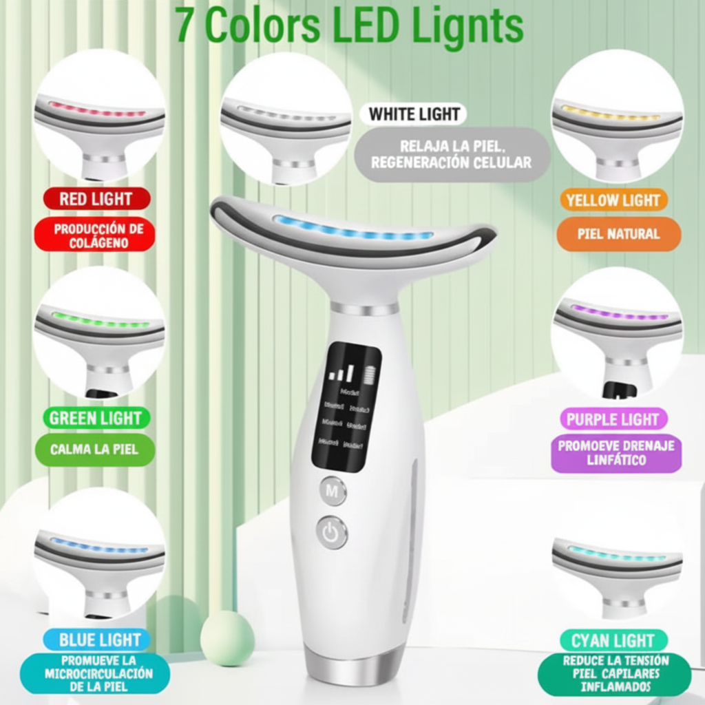 Masajeador LED 7 Colores — Nivel Superior