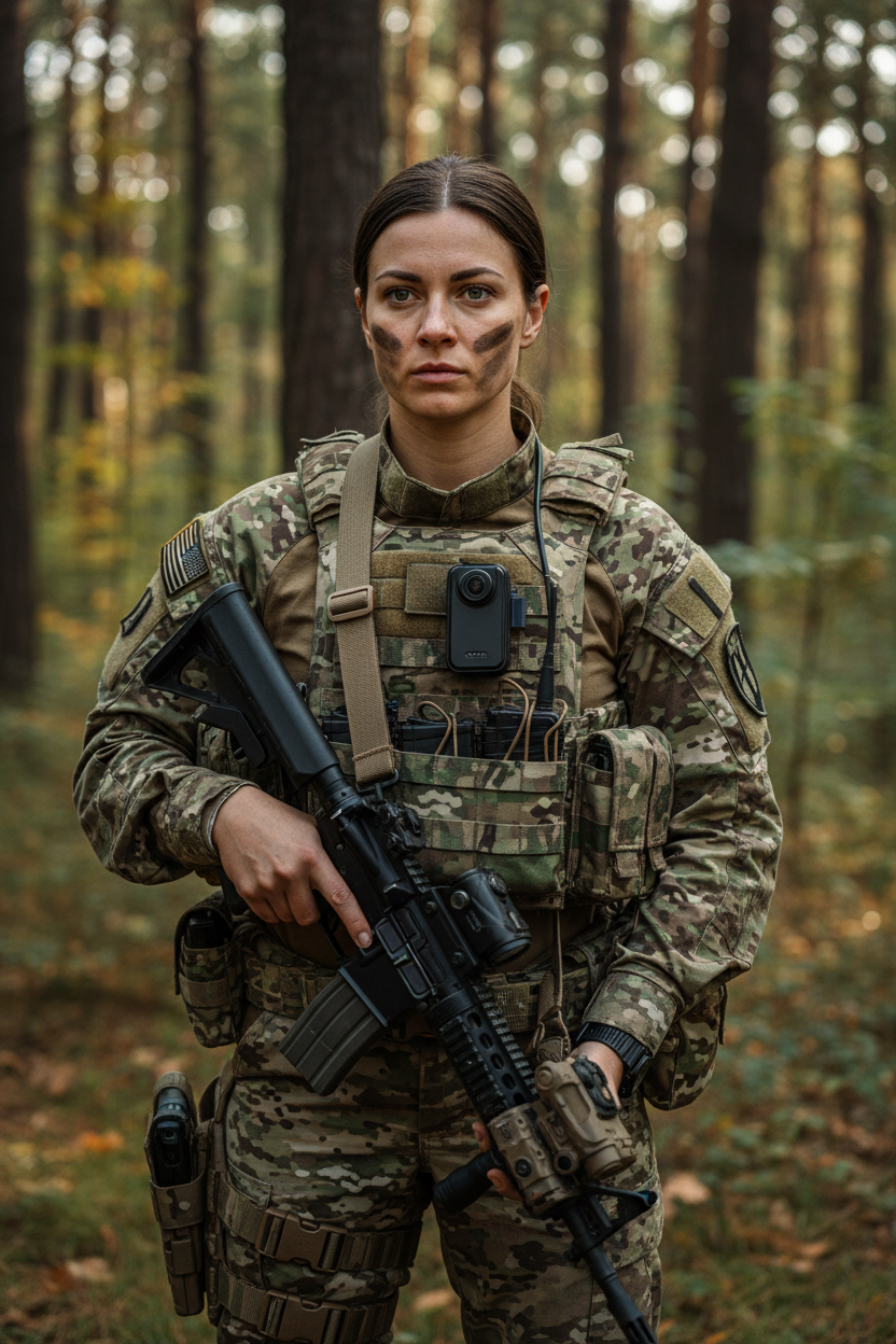 Militar con la cámara