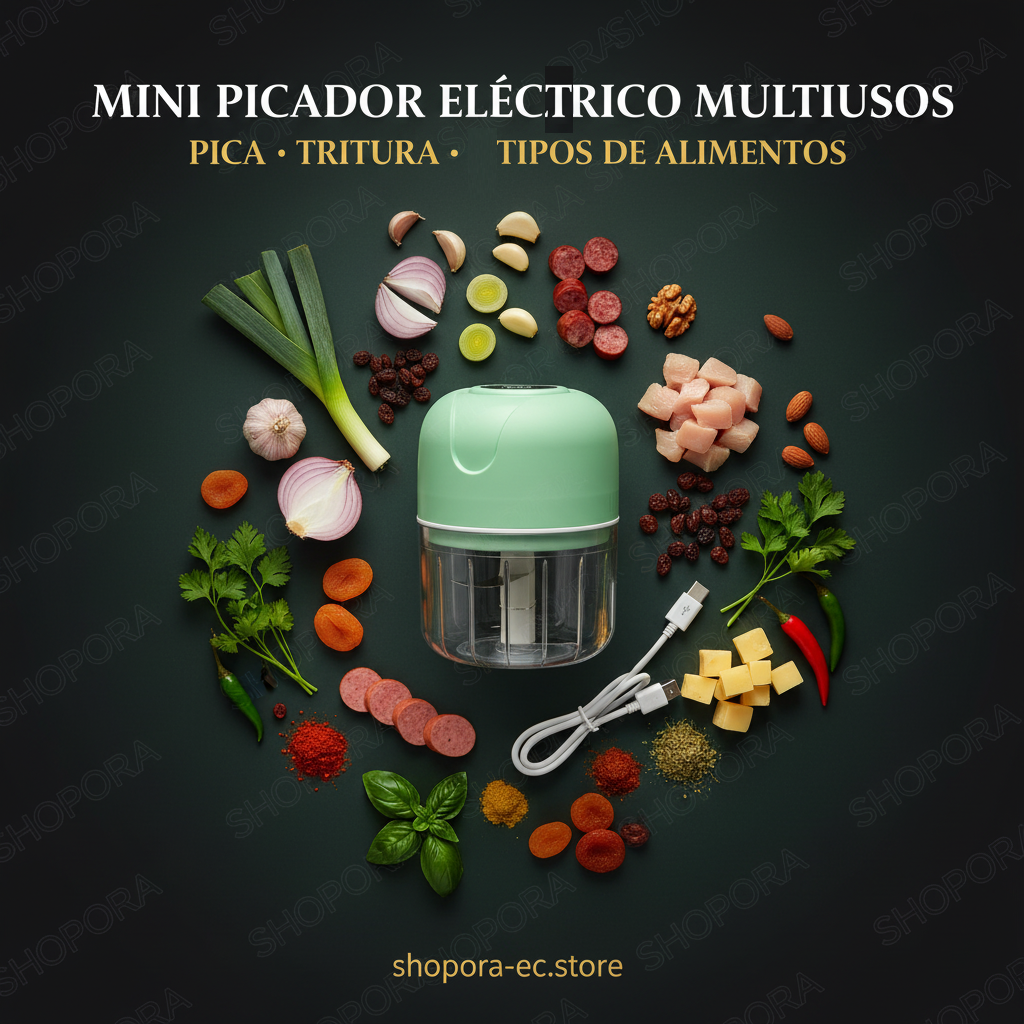 Cocina Picador Multifuncional Eléctrico | Pica, Tritura & Muele en Segundos
