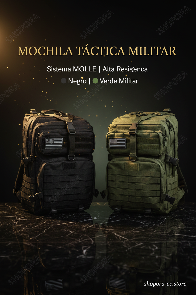 Mochila Táctica Militar Premium | Sistema MOLLE | 45L | 2 Colores