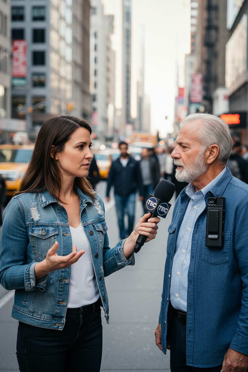 Periodista con body cam